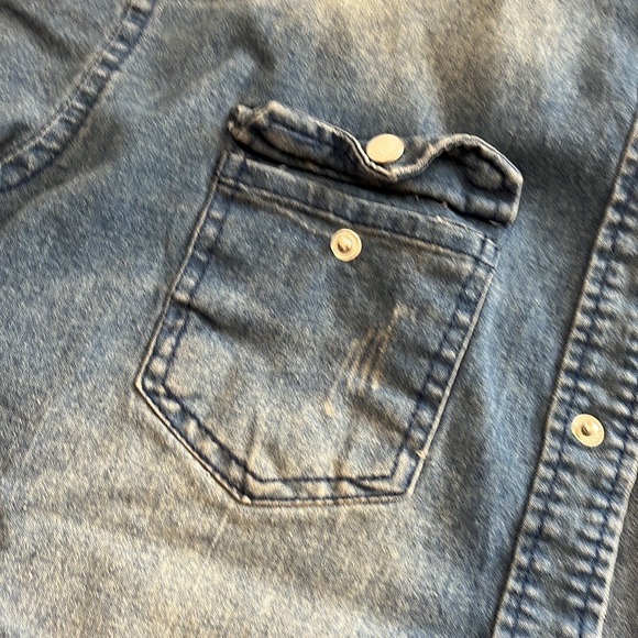 ROIWHQ Men’s Denim Chambray Snap Shirt XL - Picture 3 of 6